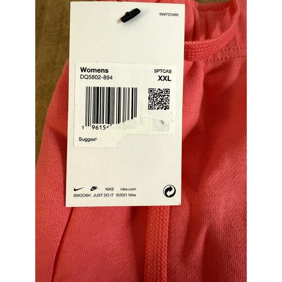 NEW Nike Club Fleece Mid-Rise Shorts Pink Women’s 2XL DQ5802-894 - Picture 6 of 7